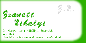zsanett mihalyi business card
